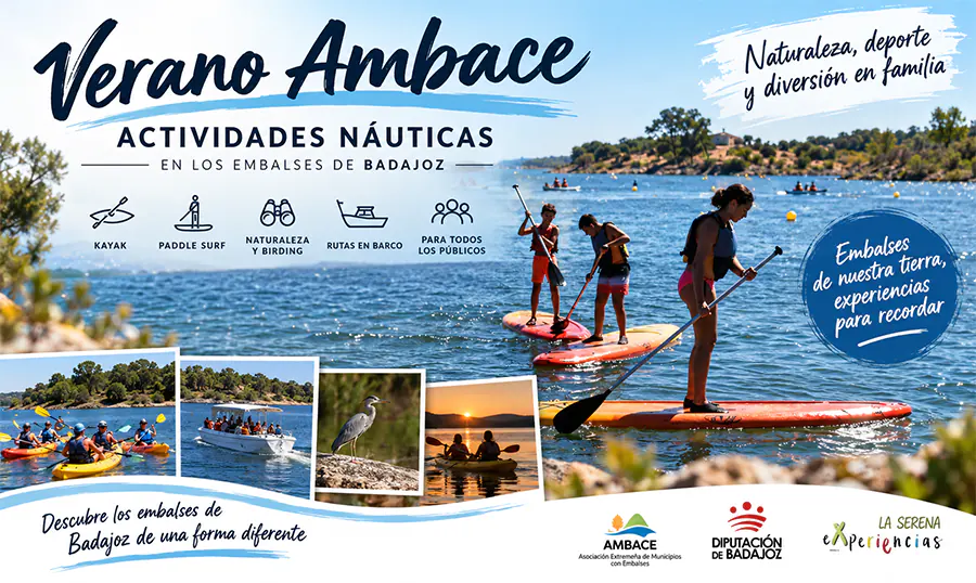 La Serena Experiencias participa en el programa “Verano AMBACE” con actividades náuticas en los embalses de Badajoz